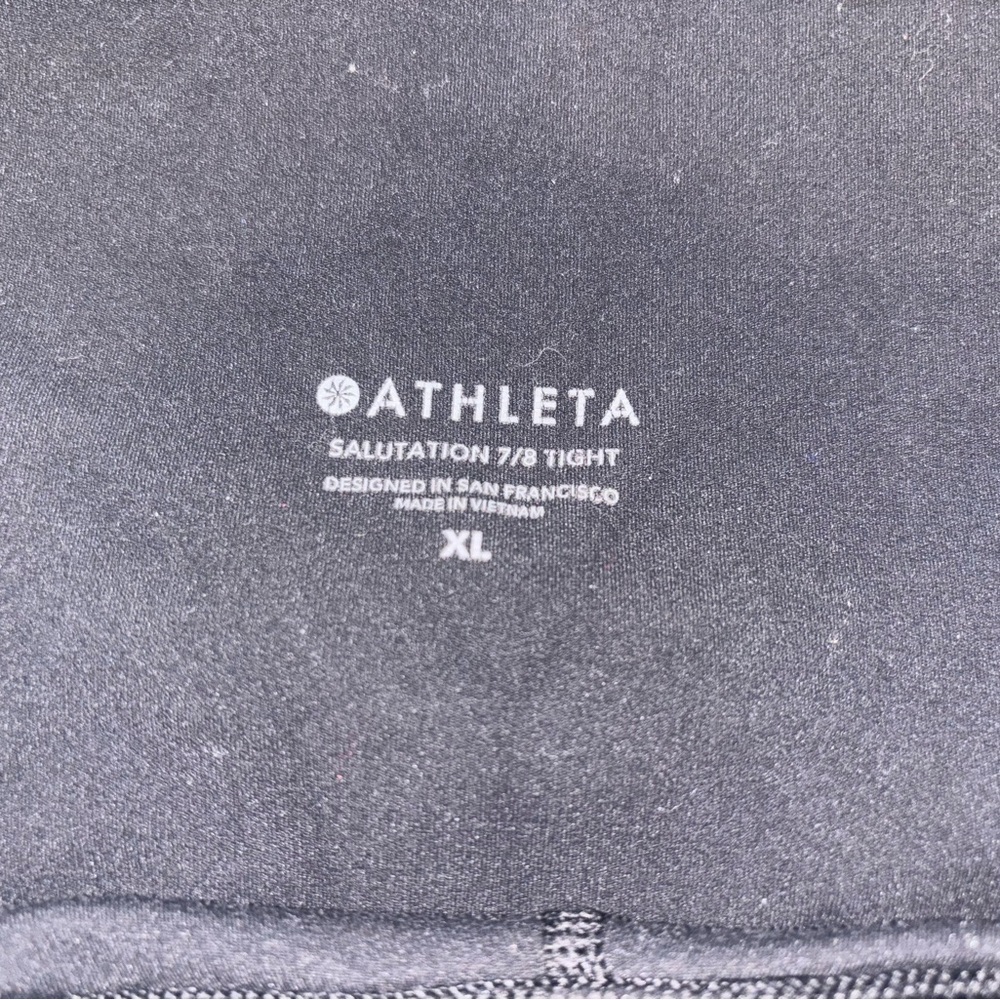 Athleta Black Salutation & Camo Elation 7/8 Set Leggings Size XL - Picture 8 of 14